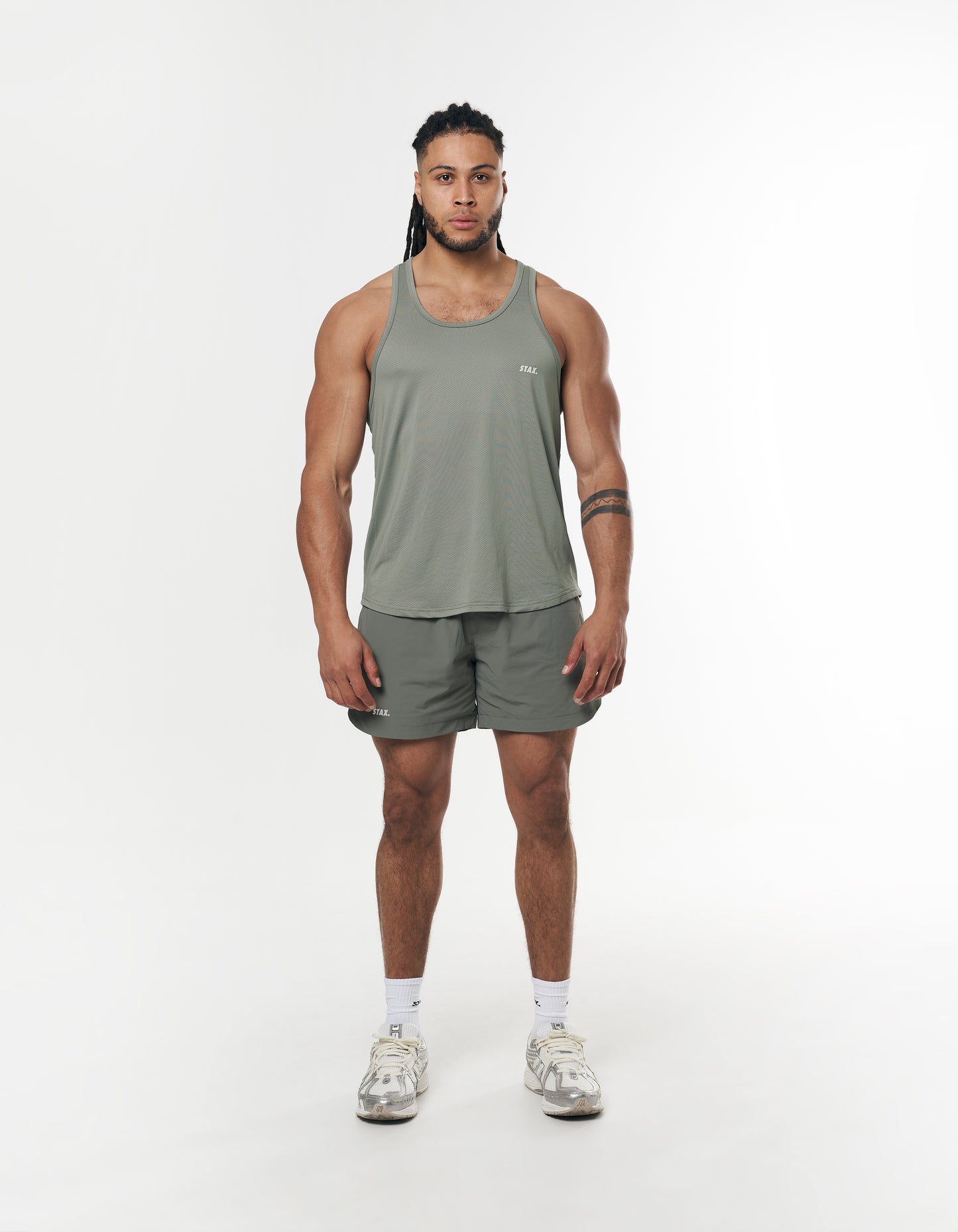 Mens Sport Singlet - Sage