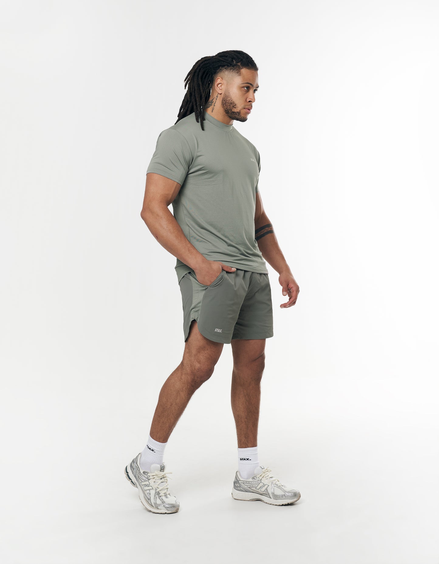 Mens Sport Nylon Shorts - Sage