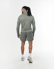 Mens Sport 1/4 Zip Long Sleeve - Sage