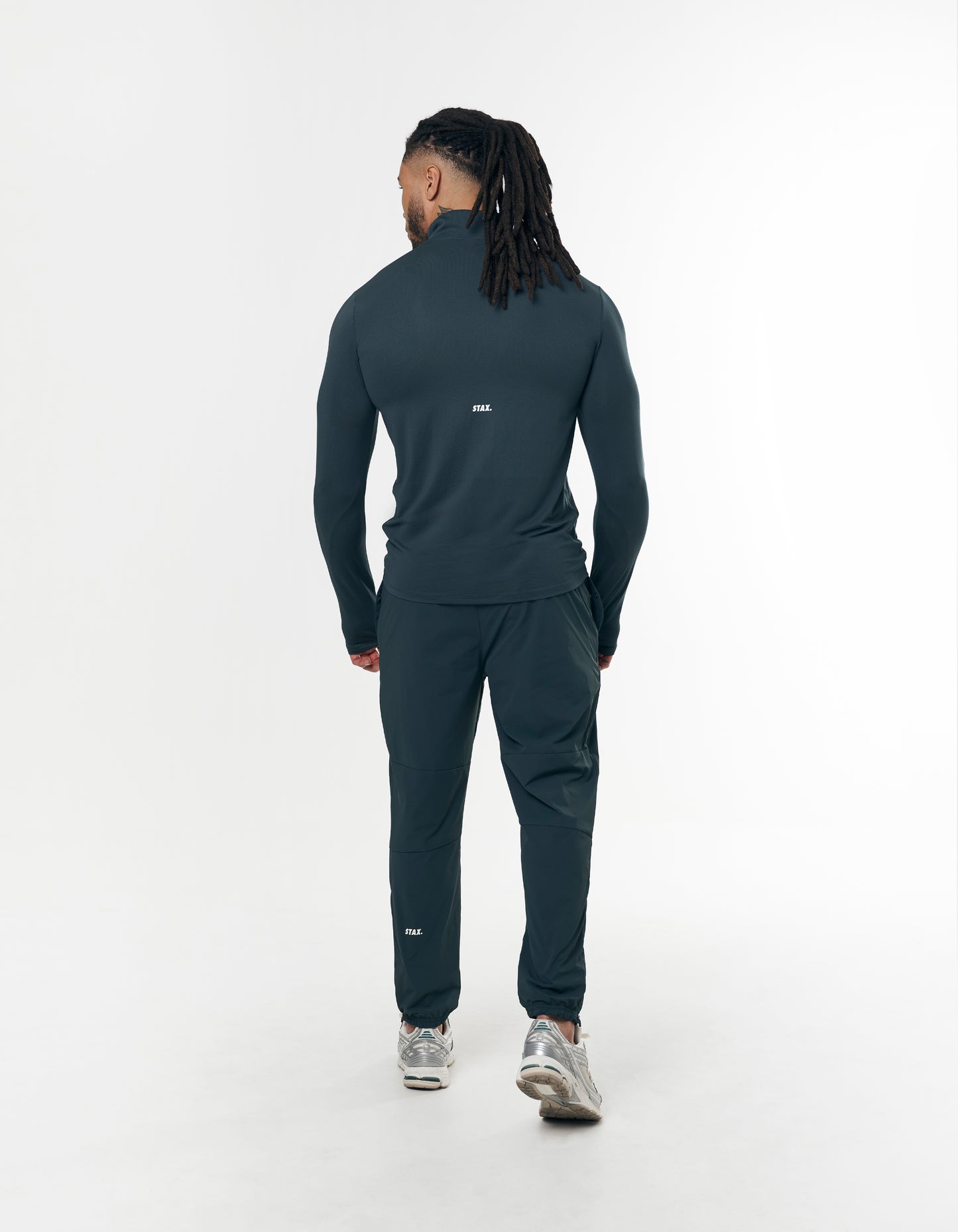 Mens Sport 1/4 Zip Long Sleeve - Navy