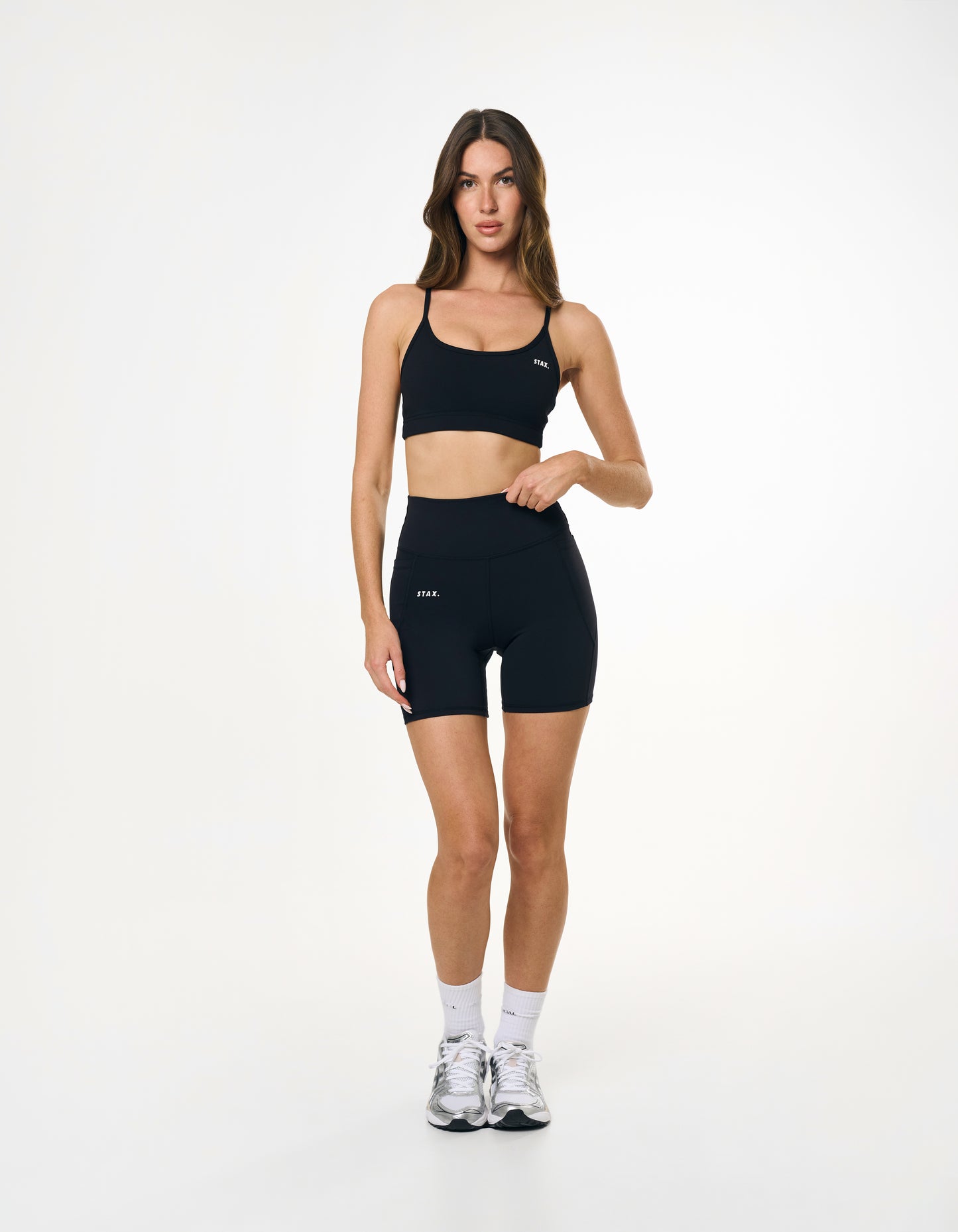 Phone Pocket Midi Bike Shorts NANDEX™ - Black