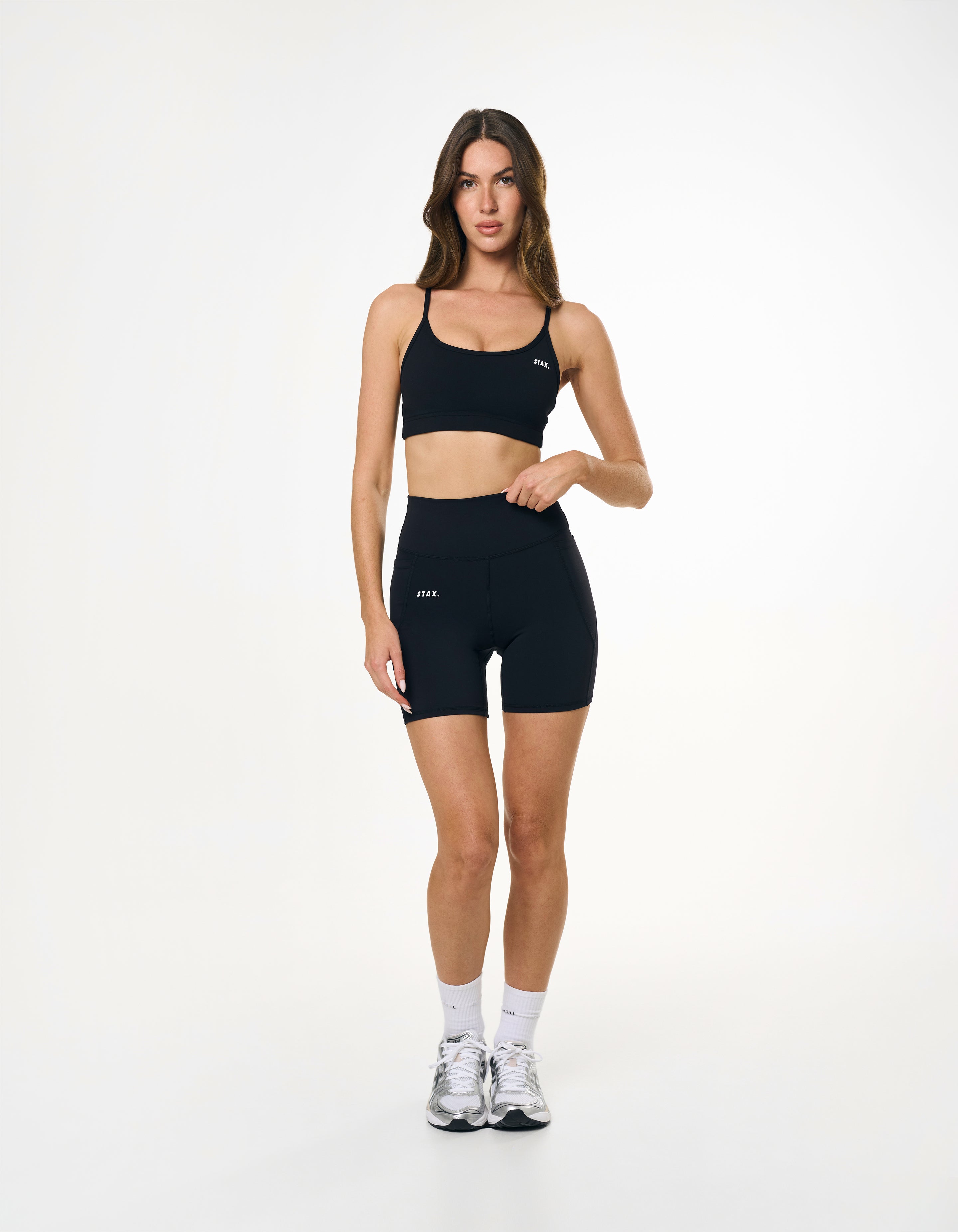 Phone Pocket Midi Bike Shorts NANDEX™ - Black