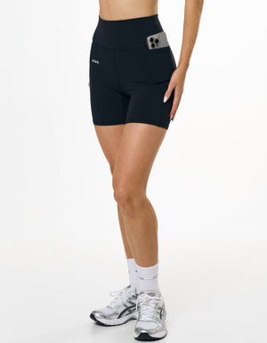 Phone Pocket Midi Bike Shorts NANDEX™ - Black