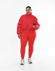 Cropped Puffer- Red