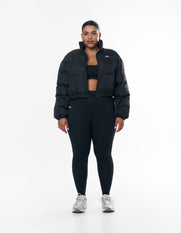 Cropped Puffer- Black