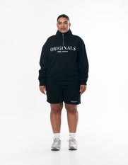 Originals Waffle 1/4 Zip - Black