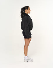Cropped Bomber Jacket - Ink
