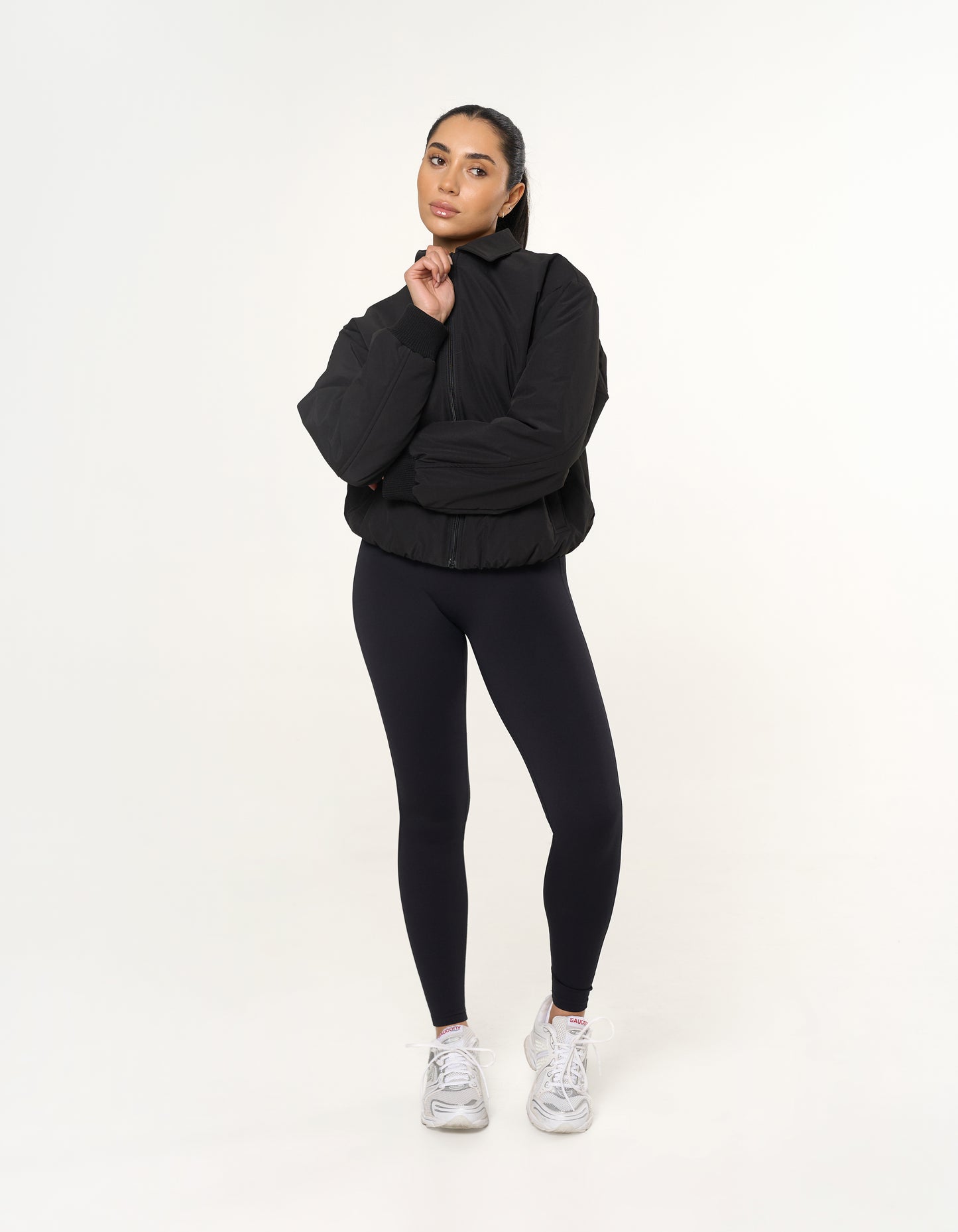 Collared Bomber Jacket - Ink