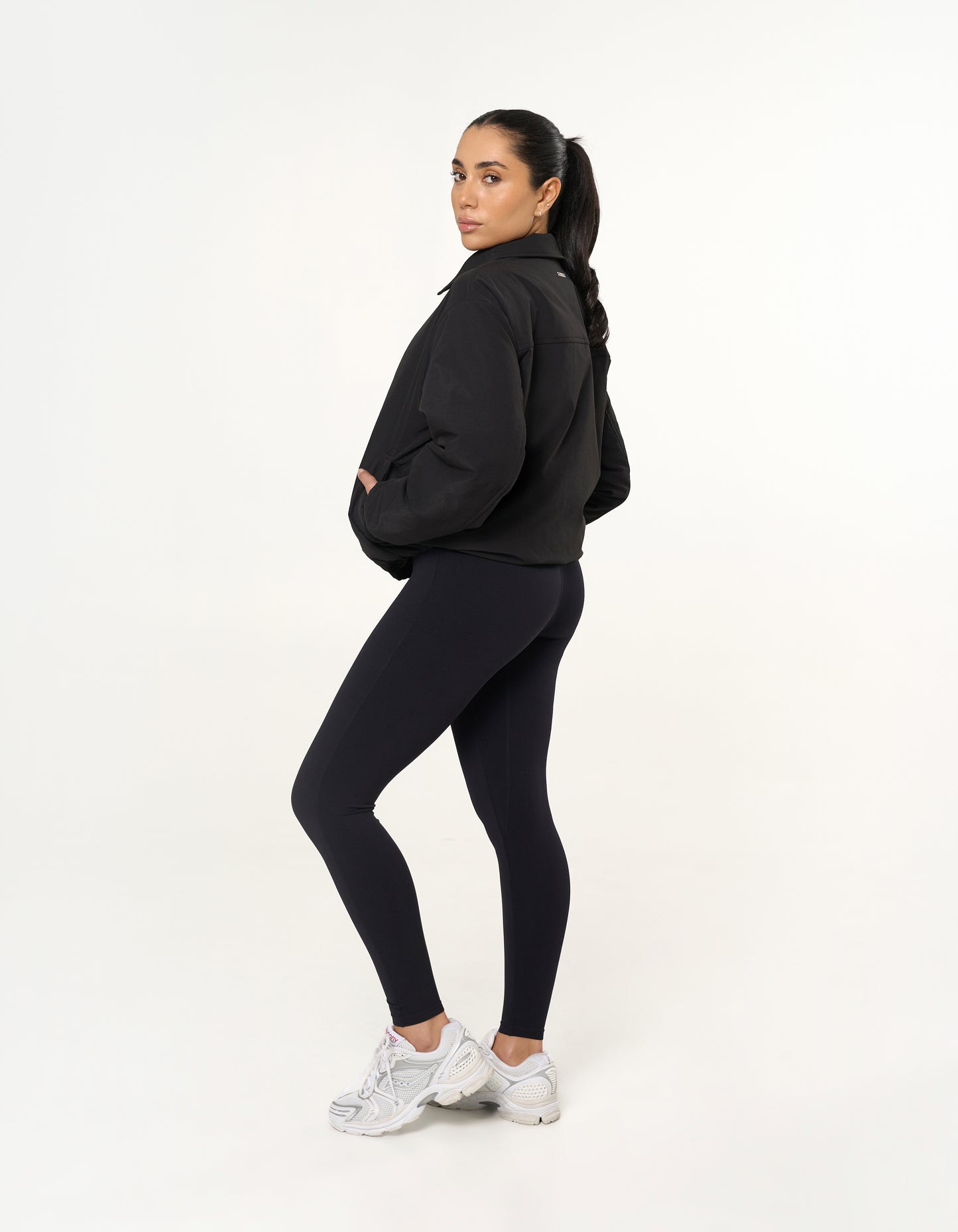 Collared Bomber Jacket - Ink