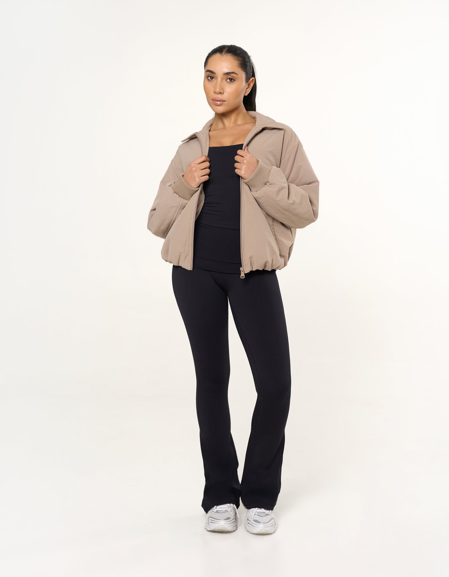 Collared Bomber Jacket - Sandstone