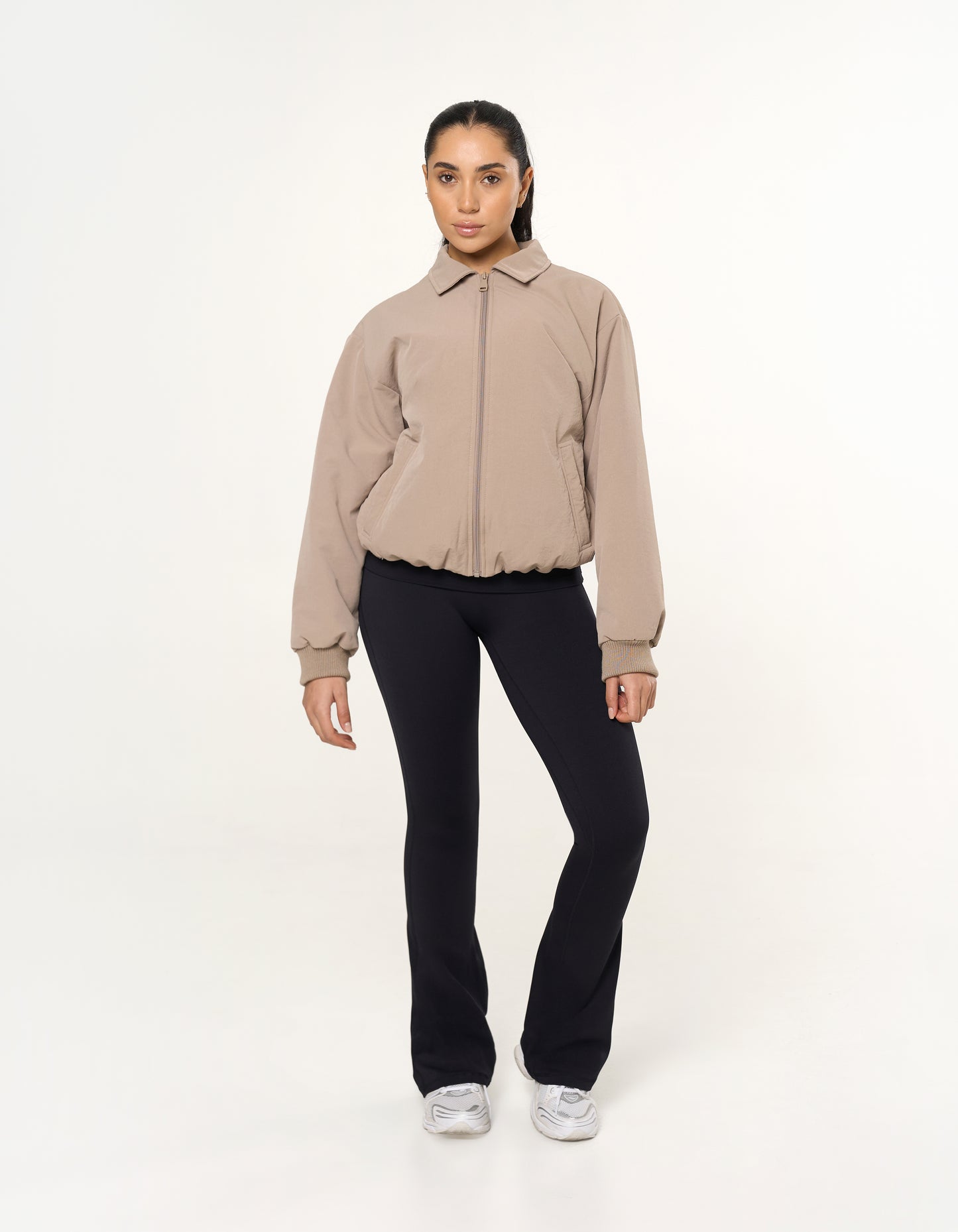 Collared Bomber Jacket - Sandstone