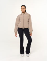 Collared Bomber Jacket - Sandstone