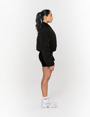 Cropped Bomber Jacket - Ink