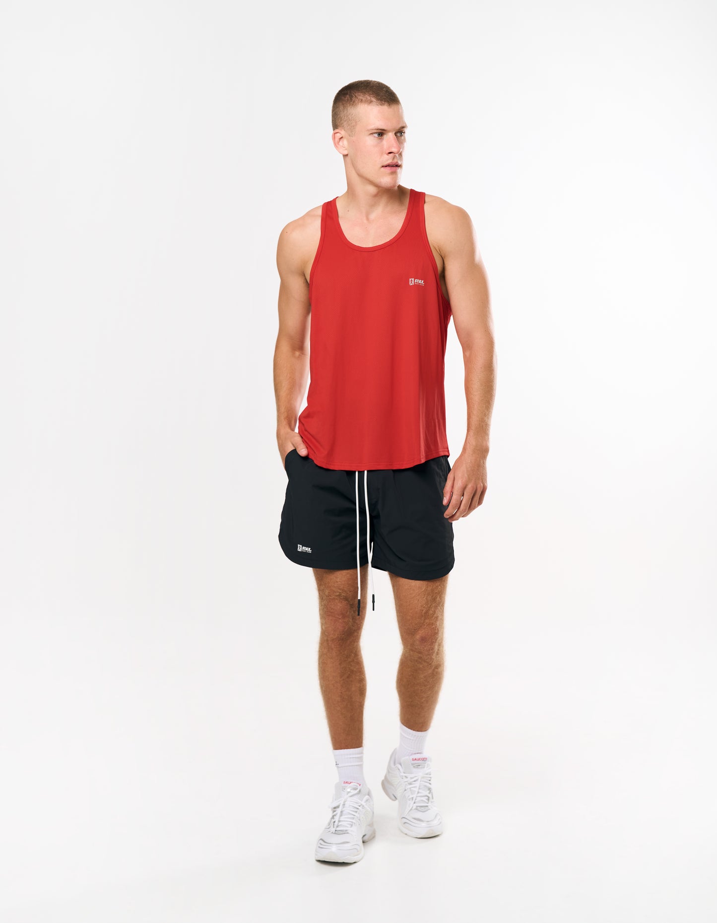 RC3 Mens Sport Singlet - Red