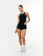 RC3 Ribbed Singlet - Black