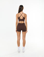 Premium Seamless Layered Crop - Cocoa