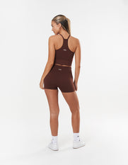 Premium Seamless Mini Bike Shorts - Umber