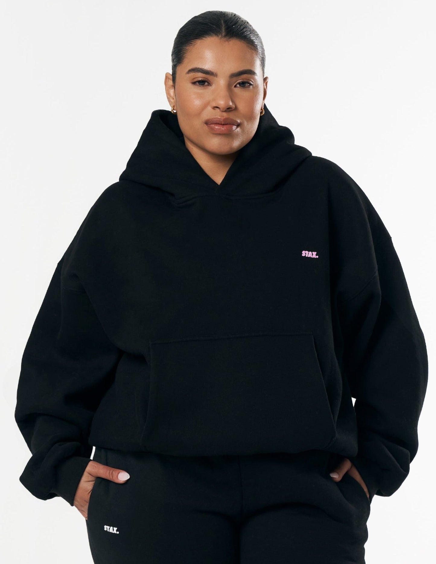 Classic Hoodie - Black/Pink