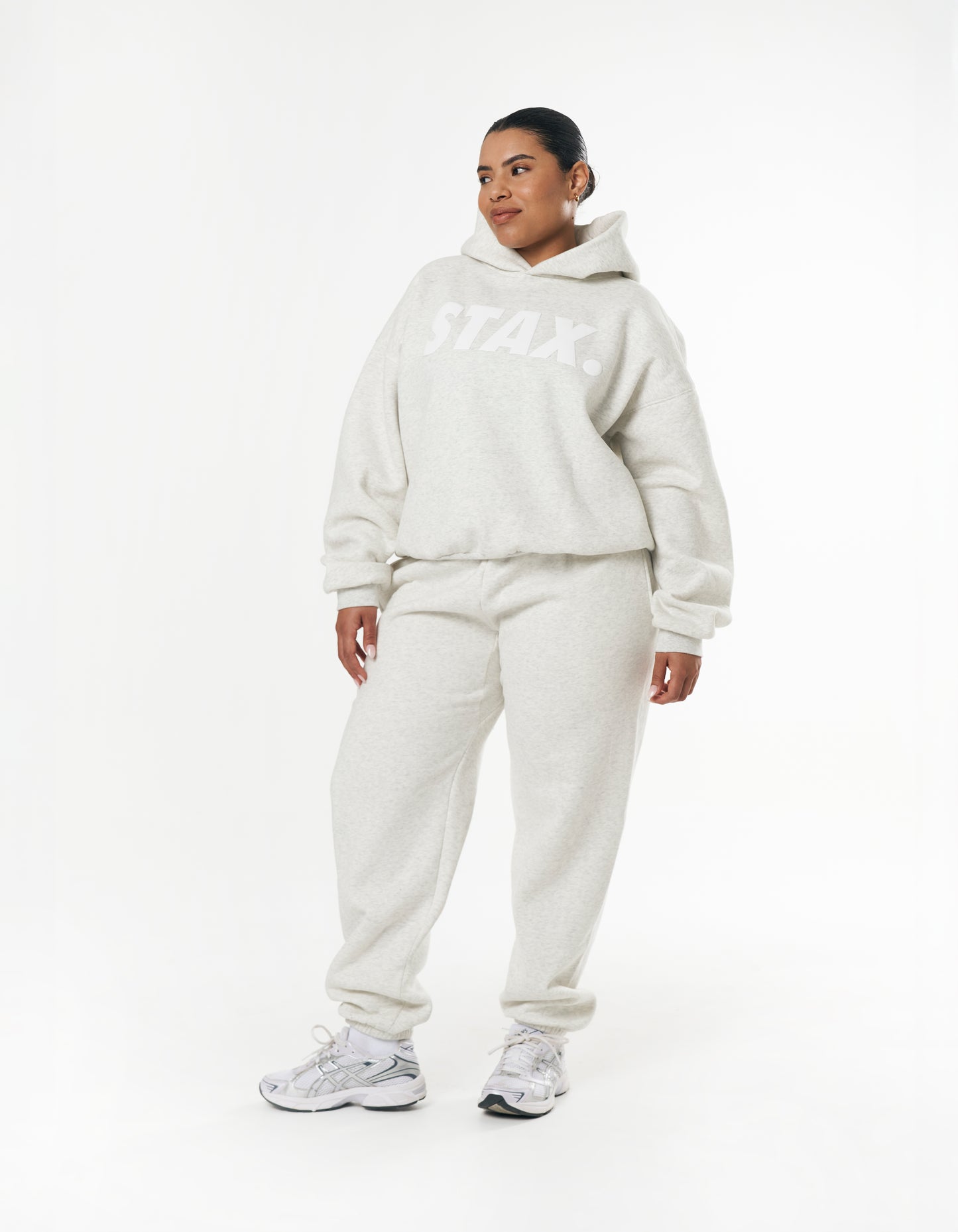 Classic Cuffed Jogger - Light Grey Marle