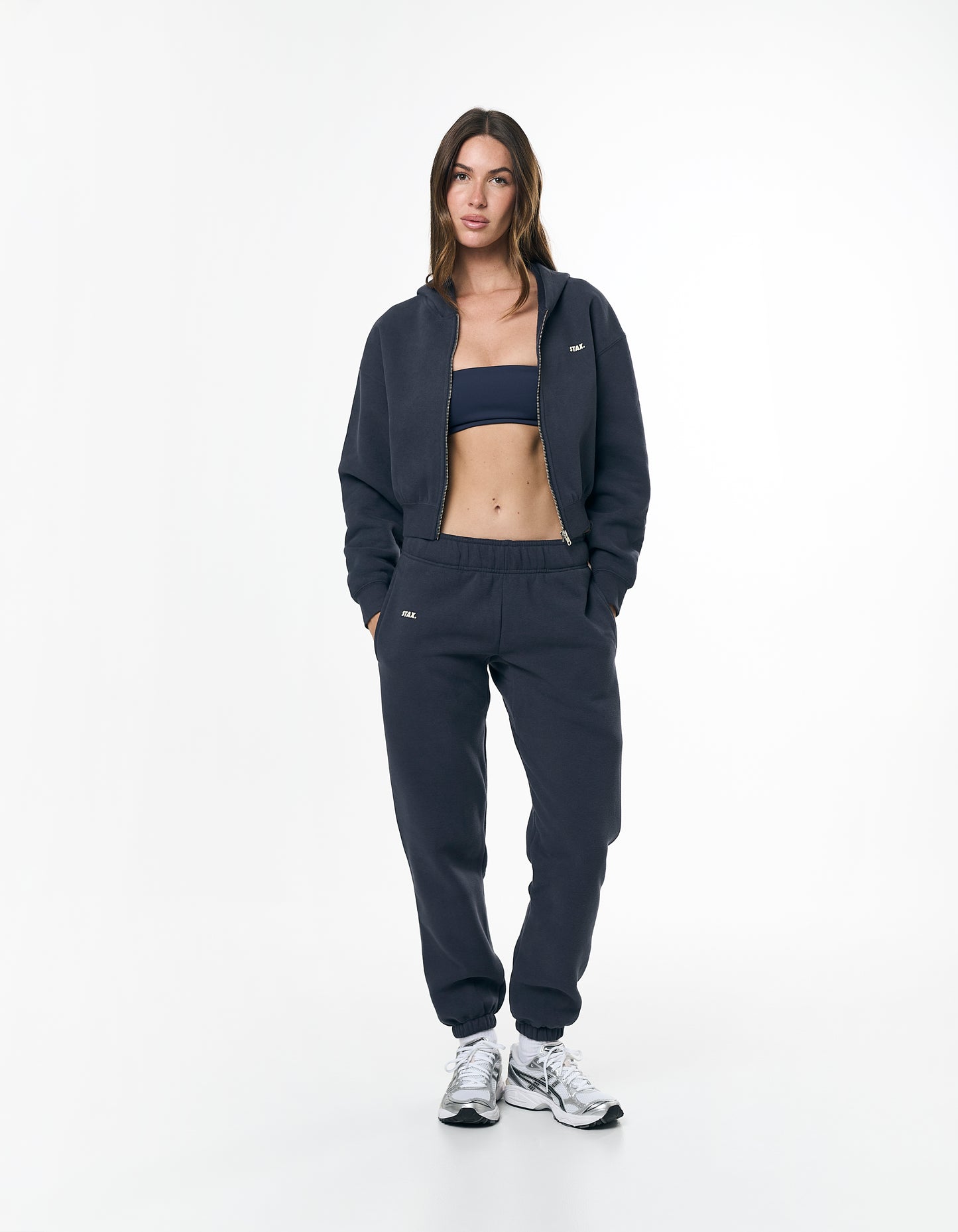 Cropped Zip Hoodie Solfleece® - Vintage Navy