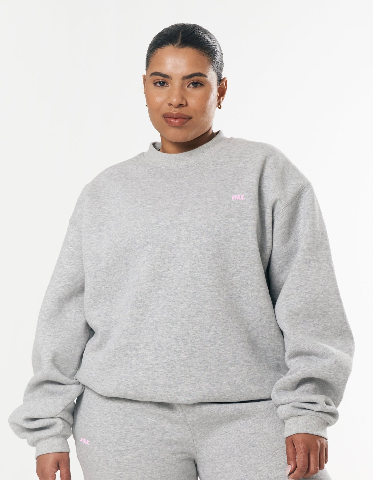 Classic Crew - Dark Grey/Pink