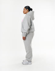 Classic Cuffed Jogger - Dark Grey/Pink