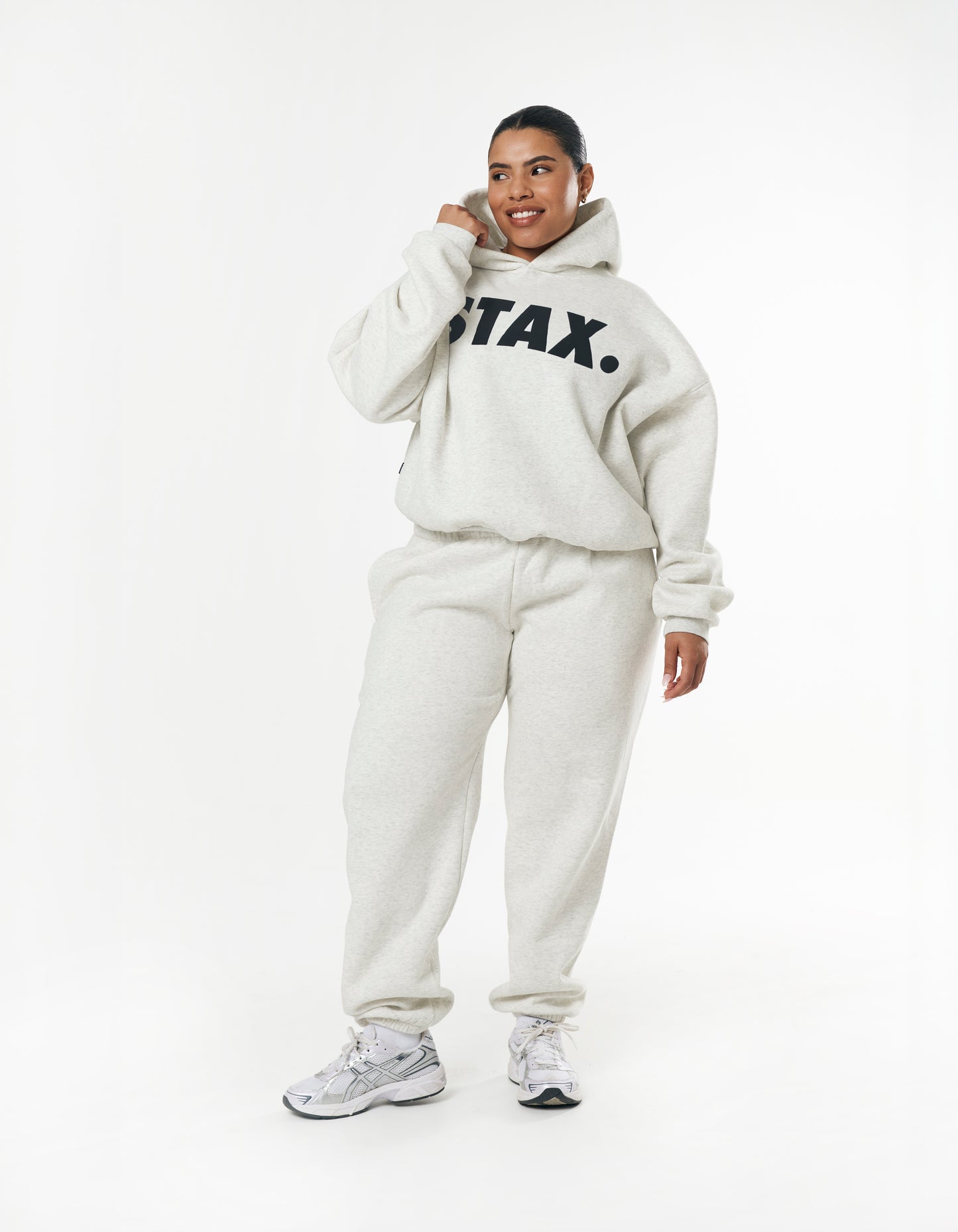 Classic Cuffed Jogger - Light Grey/Black