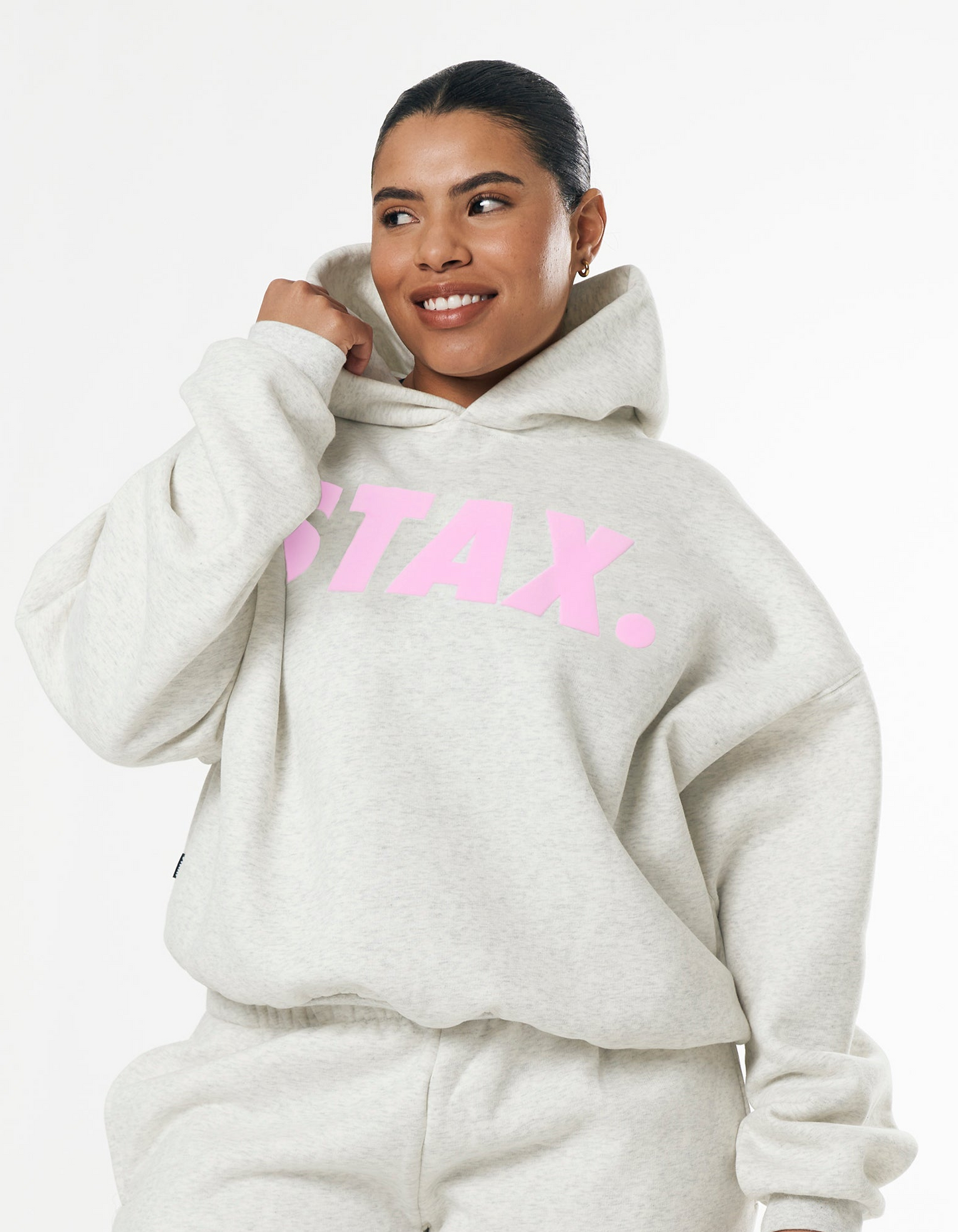 Pink gray hoodie hotsell