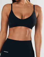 Seamless Base Bralette - Black