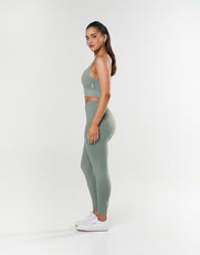 Seamless Low back Crop - Blue