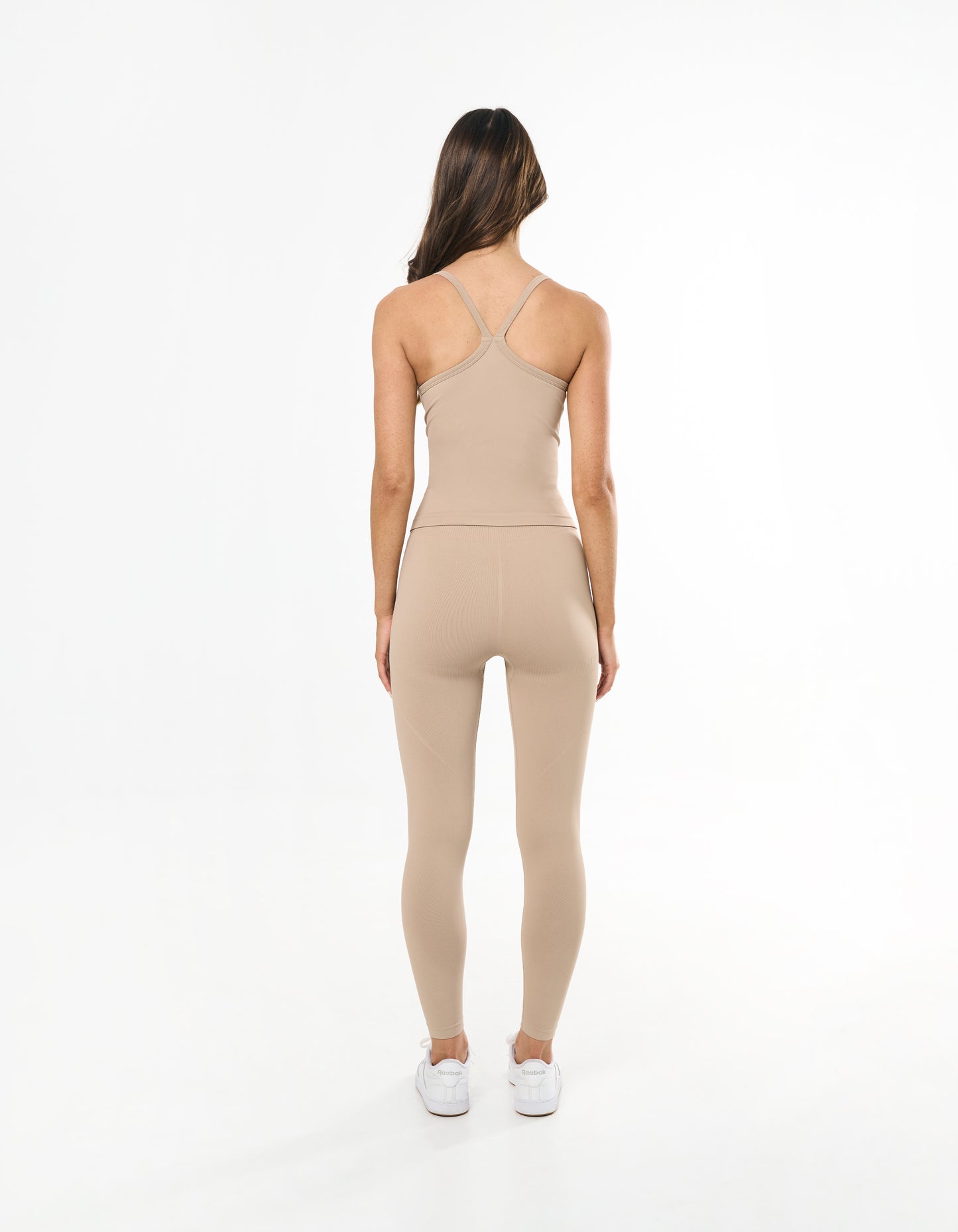 Premium Seamless Full Length Tights - Taupe