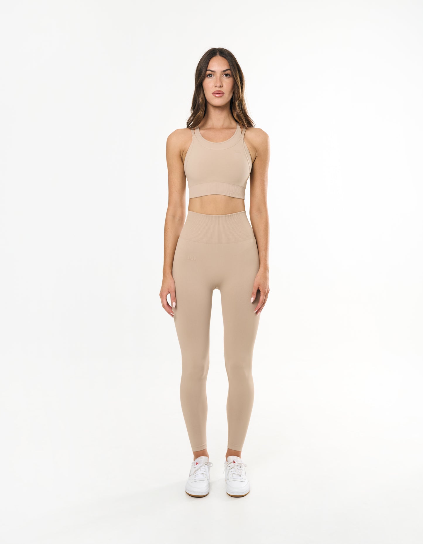 Premium Seamless Full Length Tights - Taupe