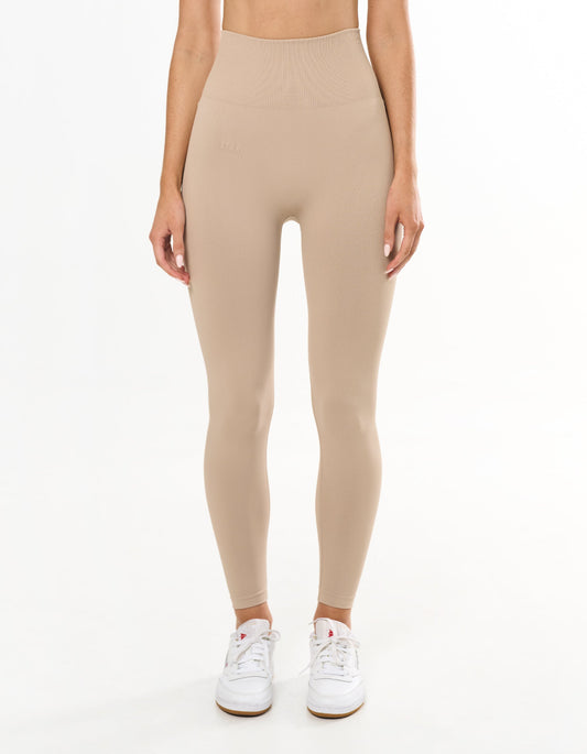Premium Seamless Full Length Tights - Taupe