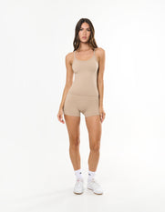 Premium Seamless Tank - Taupe