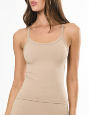 Premium Seamless Tank - Taupe
