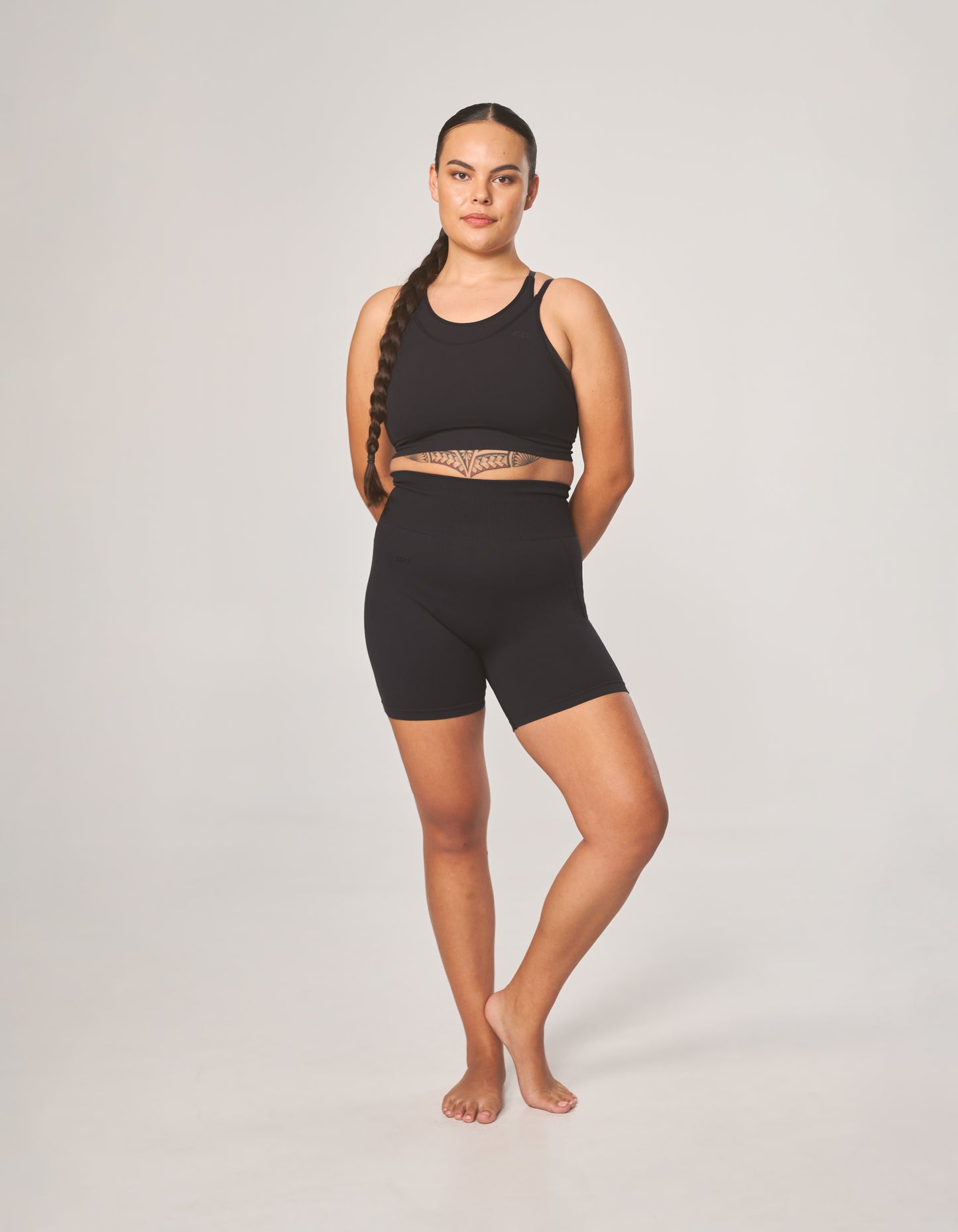 Premium Seamless Layered Crop - Shadow