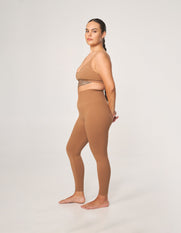 Premium Seamless Full Length Tights - Toffee