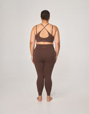 Premium Seamless Layered Crop - Cocoa