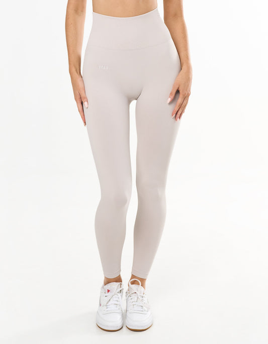 Premium Seamless Full Length Tights - Bone