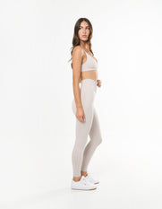 Premium Seamless Full Length Tights - Bone