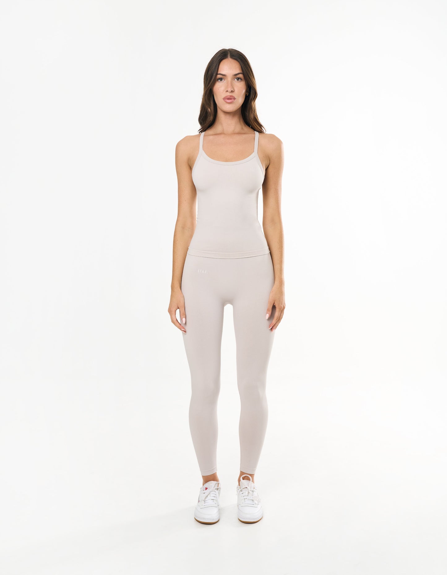 Premium Seamless Full Length Tights - Bone
