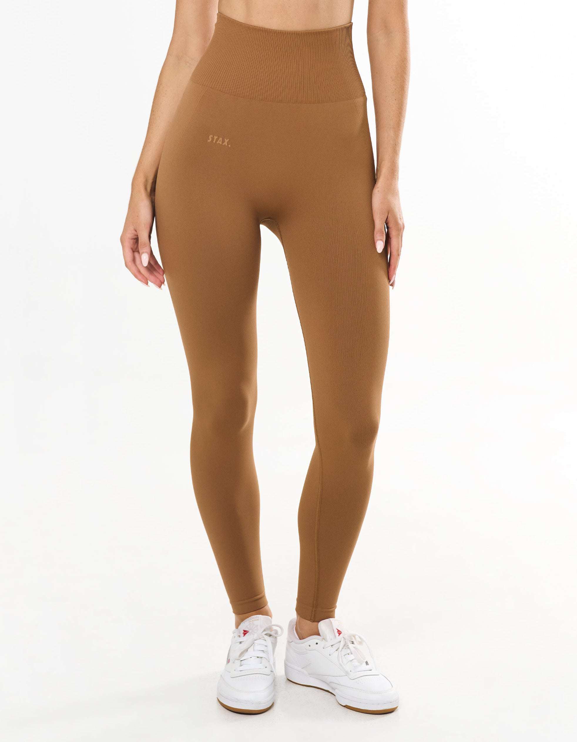 Premium Seamless Full Length Tights - Toffee