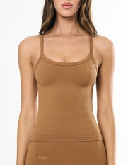 Premium Seamless Tank - Toffee