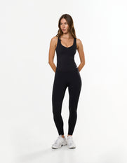 V Front Ruched Tank Airlyte - Black