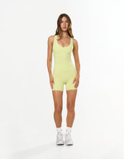 V Front Ruched Tank Airlyte - Lime