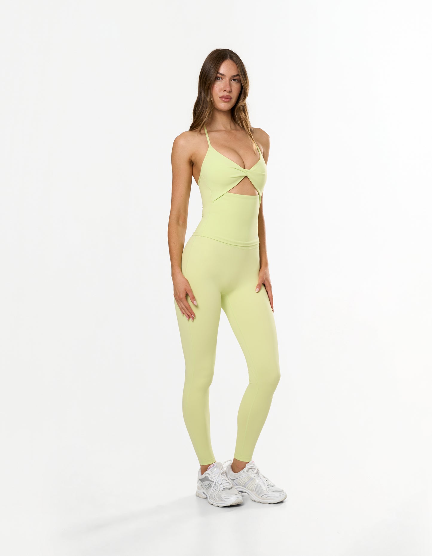 Twist Halter Tank Airlyte - Lime