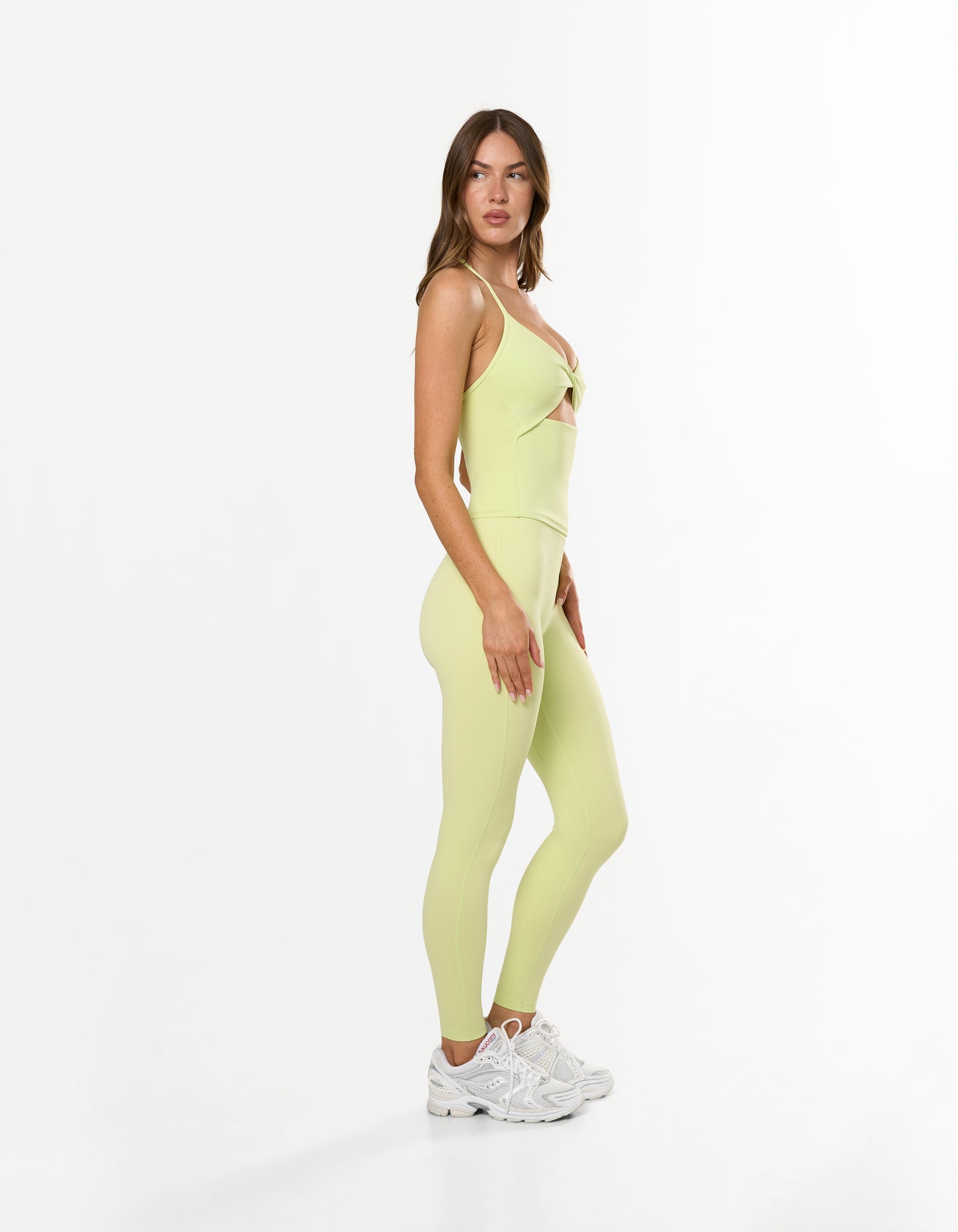 Twist Halter Tank Airlyte - Lime