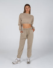 W23 Cropped Crew Neck- Earth