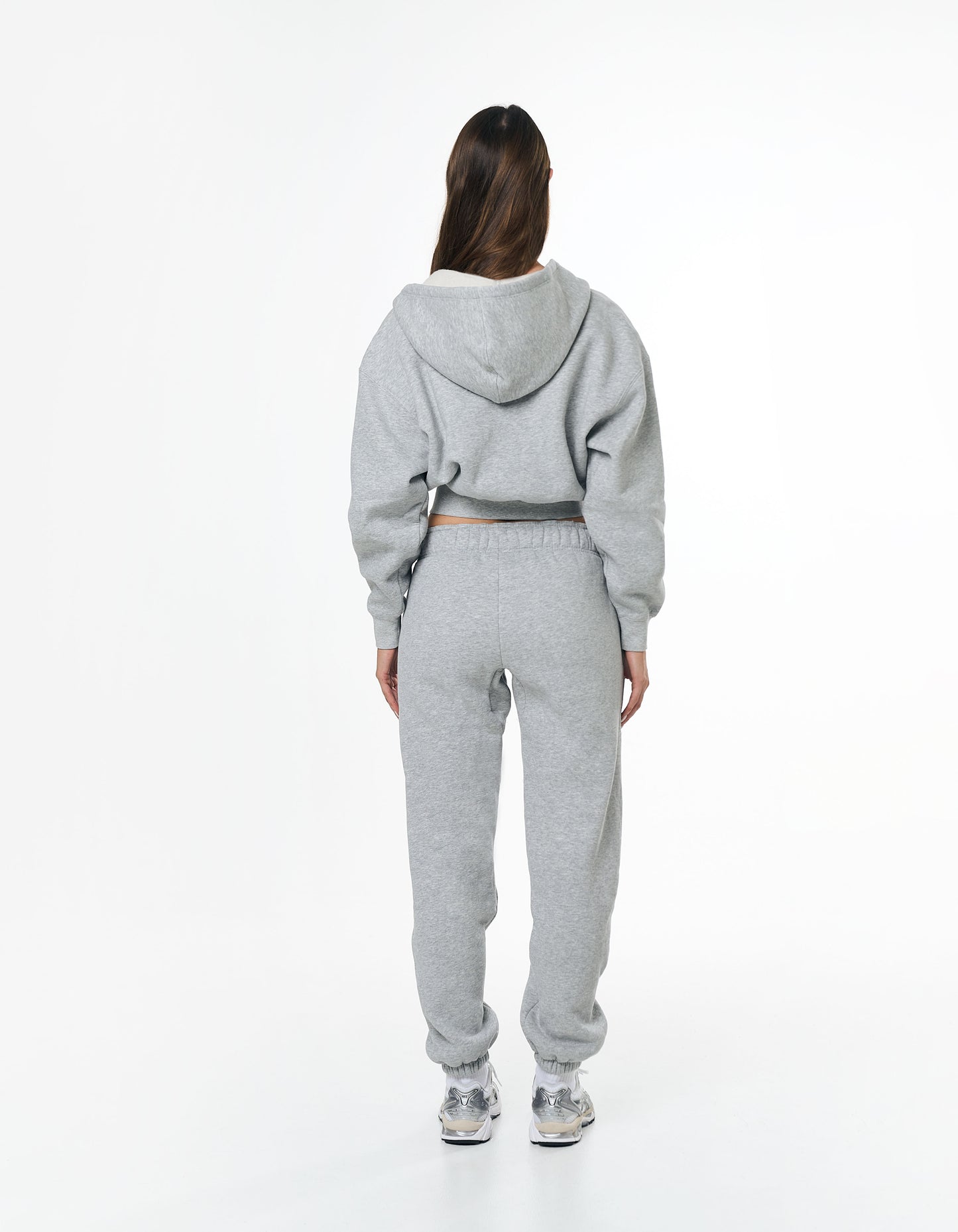 Cropped Zip Hoodie Solfleece® - Grey Marle