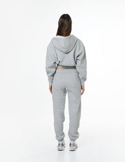 Cropped Zip Hoodie Solfleece® - Grey Marle